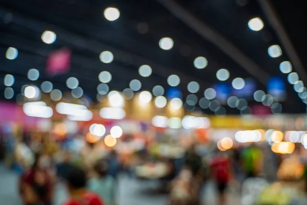 Blurred Images Trade Fairs Big Hall Image People Walking Trade Stock Photo