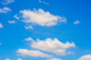 clouds and blue sunny sky,  white clouds over blue sky, Aerial view,  nature blue sky white cleat weather.
