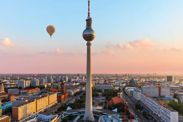 Берлинская Телебашня Прекрасная Воздушная Панорама Германия — стоковое фото