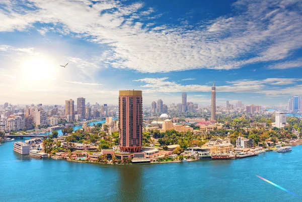 Skyline Gezira Elite Distrikt Cairo Egypten - Stock-foto