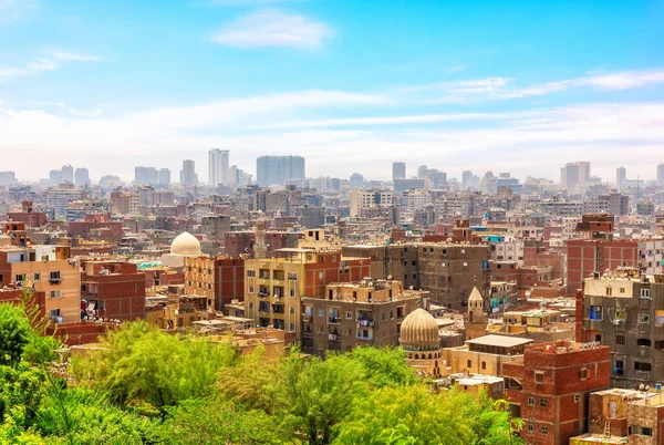 Iszlám Kairó Épületek Minaretek Város Egyiptom Stock Fotó