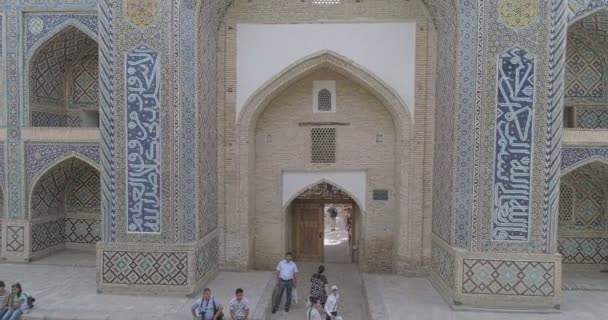 Nadir Divan Beghi Madrassah Lyab Hauz Conjunto Arquitetônico Bukhara Câmera — Vídeo de Stock