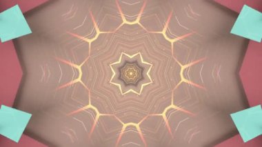 3D 4k kaleydoskop kutsal geometri kalıpları canlı konser müzik videosu soyut trip asit transı DMT lSD renkli sanat için. Döngülü