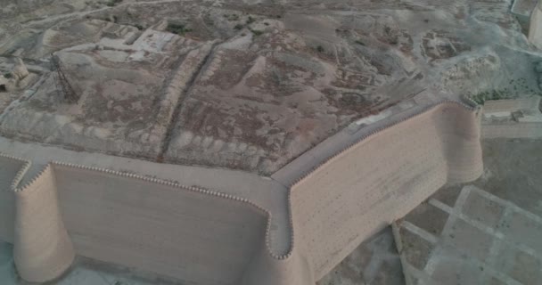 Vuelo Del Dron Sobre Famosa Antigua Fortaleza Del Arca Bujará — Vídeos de Stock