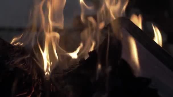 Otwarta Książka Gorejąca Ogniu Suchych Weteranów Nocy Starożytnym Budynku Orientalnym — Wideo stockowe