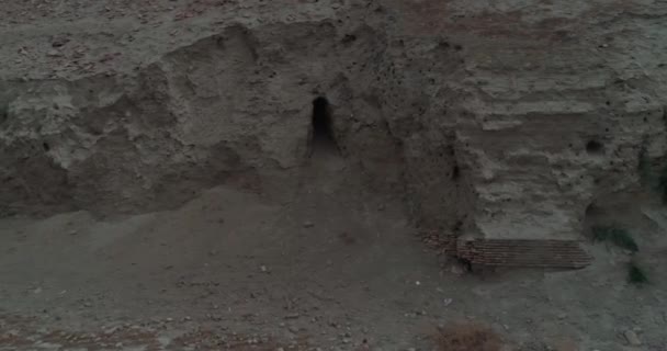 Vol Drone Long Des Anciens Murs Arche Forteresse Boukhara Vue — Video