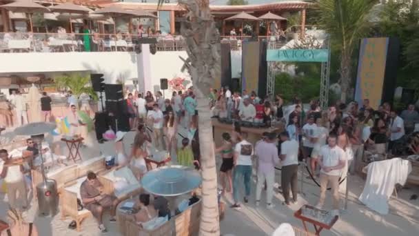 Dubai Bae 114 2023 Bir Gece Kulübündeki Plaj Partisi Sırasında — Stok video