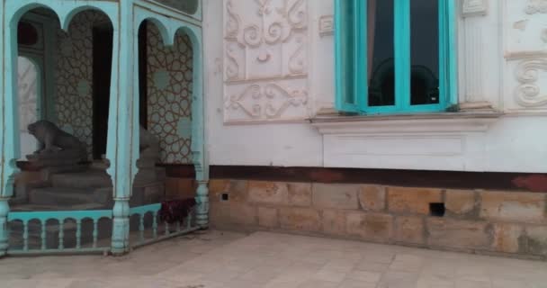 Pátio Palácio Sitorai Mohi Khossa Bucara Uzbequistão Residência Rural Emir — Vídeo de Stock