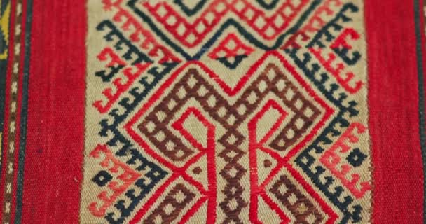 Samarkand Koberec Ručně Vyráběn Podle Starobylých Klasických Technologií Pokryta Národními — Stock video