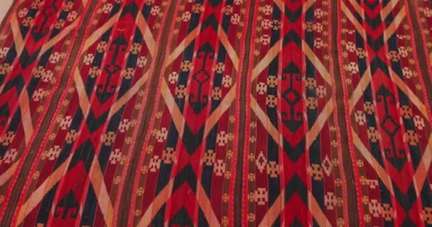 Samarkand Teppich Ist Handgefertigt Hergestellt Nach Alten Klassischen Technologien Ist — Stockvideo