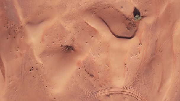 Дрон Летить Над Піщаними Дюнами Пустелі Вид Повітря — стокове відео
