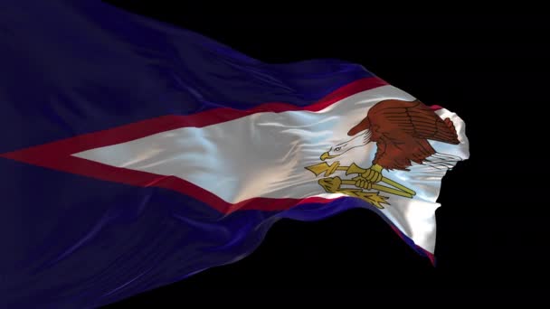 Animation Της Εθνικής Σημαίας Της Αμερικανικής Σαμόα Κυματίζει Στον Άνεμο — Αρχείο Βίντεο