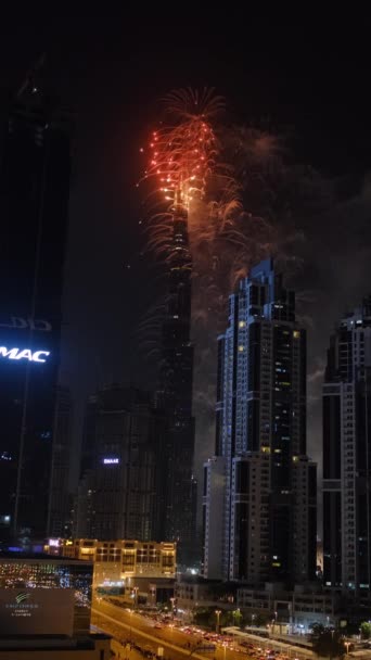 Ντουμπάι Ηνωμένα Αραβικά Εμιράτα 2023 Κάθετη Βολή Του Ουρανοξύστη Ντουμπάι — Αρχείο Βίντεο