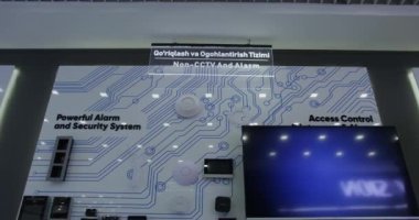 Sergi salonundaki elektronik vitrin. Panorama, Yavaş Hareket.