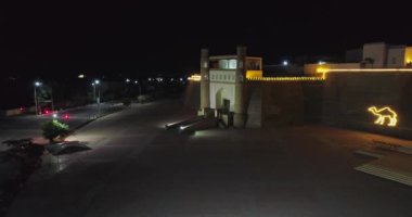 Buhara, Özbekistan, Havadan Bakış Sandığı 'nın antik kalesinin ana kapısının yakınındaki insansız hava aracı..