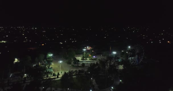 Drone Vola Notte Antico Complesso Kalyan Minaret Bukhara Uzbekistan Vista — Video Stock