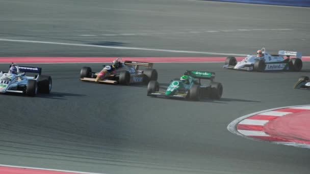 Dubai Uae 2024 Sports Cars Race Track Race Slow Motion — Stock Video