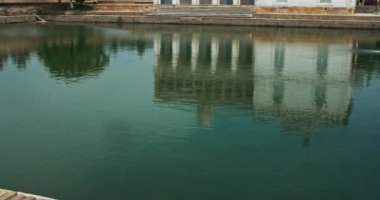 Eski kompleks yazlık Sitorai Mohi Xosa manzarası. Eski Buhara, Özbekistan.