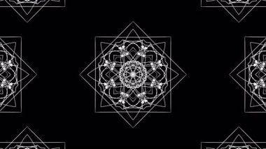 Okların farklı yönlerdeki hareketlerinin siyah ve beyaz bilgisayar animasyonu. Döngülü.