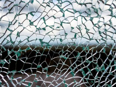 Useful texture overlay. A broken glass on. with many sharp shards. Useful texture overlay for background. 