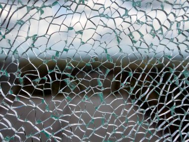 Useful texture overlay. A broken glass on. with many sharp shards. Useful texture overlay for background. 