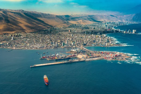 Iquique Tarapaca Bölgesi Şili Şili Nin Kuzeyindeki Iquique Liman Şehrinin — Stok fotoğraf