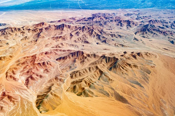 Вид Воздуха Сухие Реки Горы Альтиплано Пустыни Атакама Чили — стоковое фото