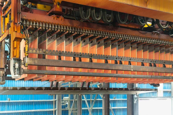 Λεπτομέρεια Καθόδου Χαλκού Ηλεκτρονικητήριο Εργοστάσιο Ορυχείο Χαλκού Στη Χιλή — Φωτογραφία Αρχείου