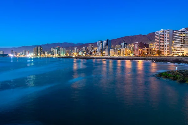 Panoramatický Výhled Pobřeží Antofagasta Známý Jako Perla Severu Největší Město — Stock fotografie