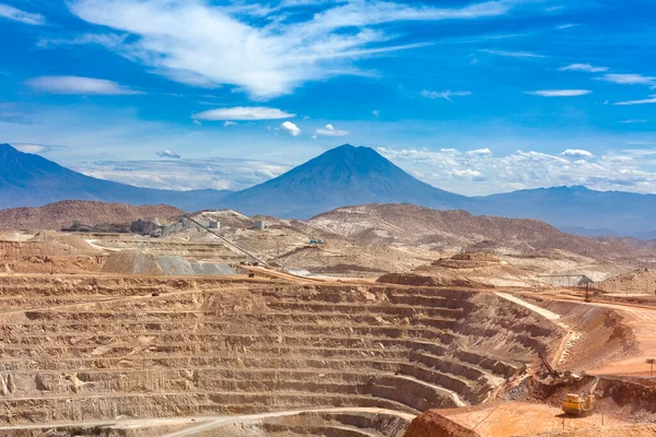 秘鲁一个露天开采铜矿坑的景观 — 图库照片