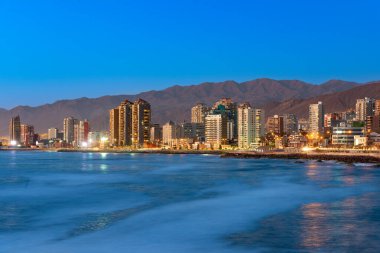 Antofagasta, sahil panoramik biliyor Kuzey ve kuzey Şili madenciliği bölgesinin en büyük şehirde incisi olarak