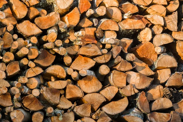 Background Pile Chopped Fire Wood — Stock Photo, Image