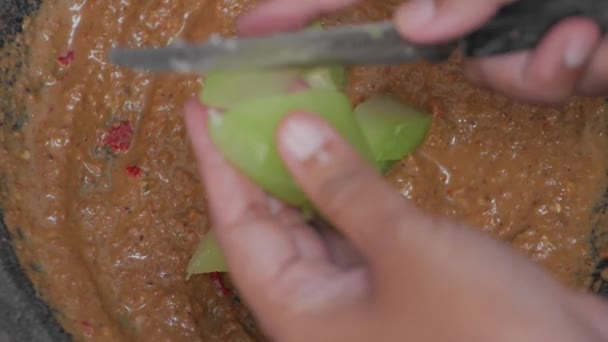 Fasulye Filizi Chayote Kızarmış Tofu Salatalığı Kızarmış Tempeh Gibi Çeşitli — Stok video