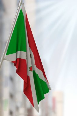 Burundi national flag. Render 3D. clipart