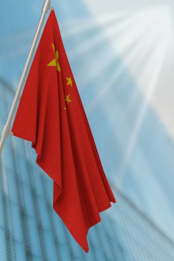 Çin Halk Cumhuriyeti ulusal bayrağı. 3B Hazırla.