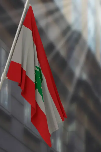 stock image Lebanon national flag. Render 3D.