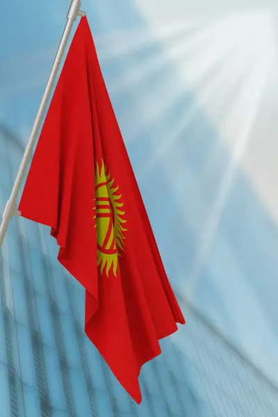 stock image Kyrgyzstan national flag. Render 3D.