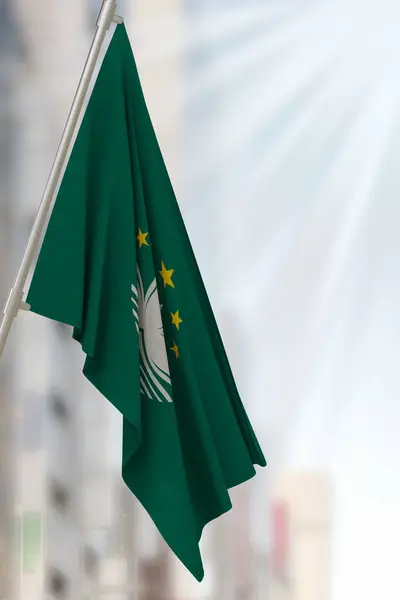 stock image Macau national flag. Render 3D.