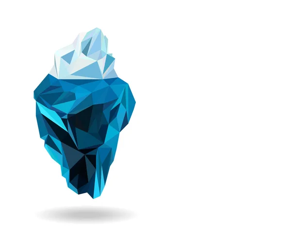 Abstract Ice Berg Mountain Hill Icon Modelling Vector Design Moderno — Vettoriale Stock