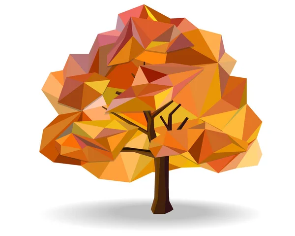 Árvore Abstrata Colorido Baixo Poli Modelagem Vetor Ícone Conceito Design — Vetor de Stock