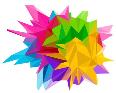 Soyut çok renkli fantastik gradyan çokgen dokusu şablon arka plan, elmas üçgen şekil tasarımı konsepti