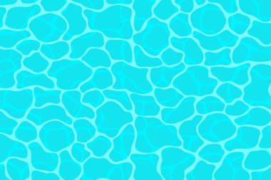 Su yüzeyinin arka plan vektörü, berrak mavi su ve hafif dalgalanma dokusu. Yüzme havuzu, deniz ya da yaz konseptiyle ilgili sanat tasarımı için..