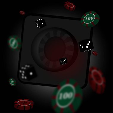 Kumarhane ve kumar için bozuk para bayrağı