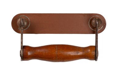 Eski moda kapı kolu. Beyaz arkaplanda izole et.