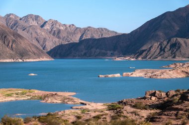 Rezervuar Barajı Potrerillos (Embalse Dique Potrerillos), Mendoza, Arjantin
