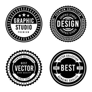 Eski bir rozet dizayn seti