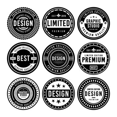 Eski bir rozet dizayn seti