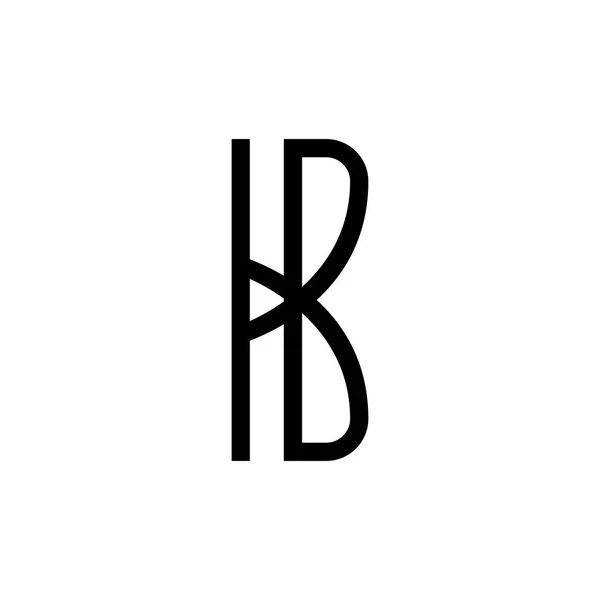 Kb字母标志设计矢量 图库插图