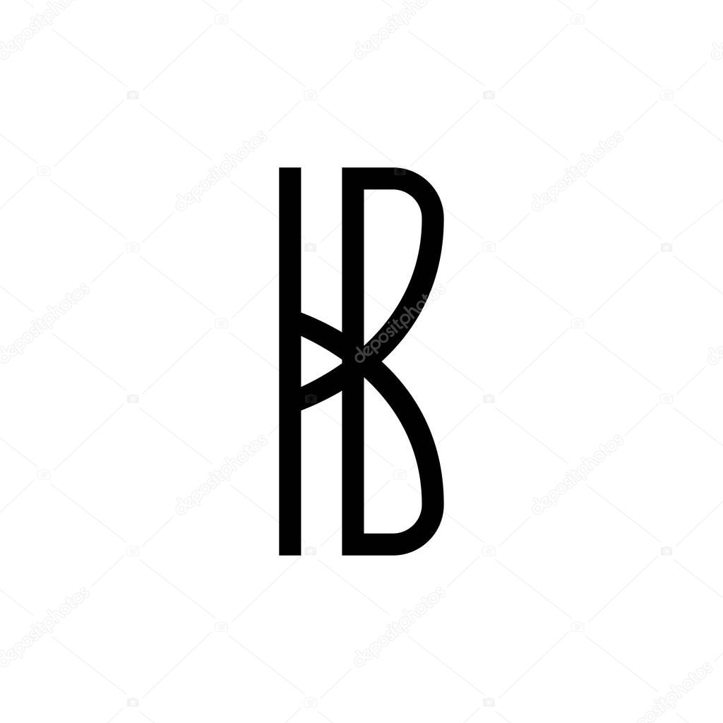 KB letter logo design vector