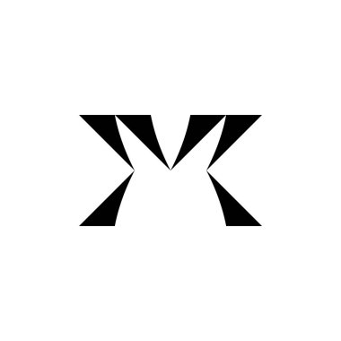 MV harf logo tasarım vektörü